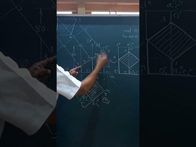 Section of Square Prism/ Engineering Drawing/ Technical Drawing