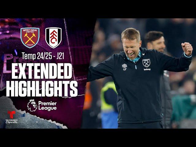 West Ham United vs. Fulham | Highlights Premier League | Jornada 21 | Telemundo Deportes