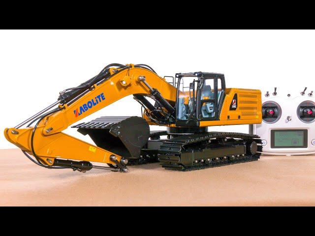 RC HYDRAULIC EXCAVATOR KABOLITE 336 HUINA UNBOXING, TEST!! SCALE 1/16, FULL METAL, 9,1 KG WEIGHT