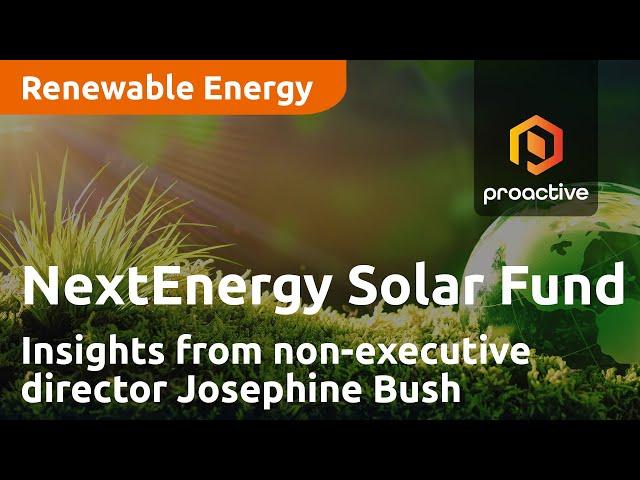 NextEnergy Solar Fund’s ESG Vision: Insights from non-executive director Josephine Bush