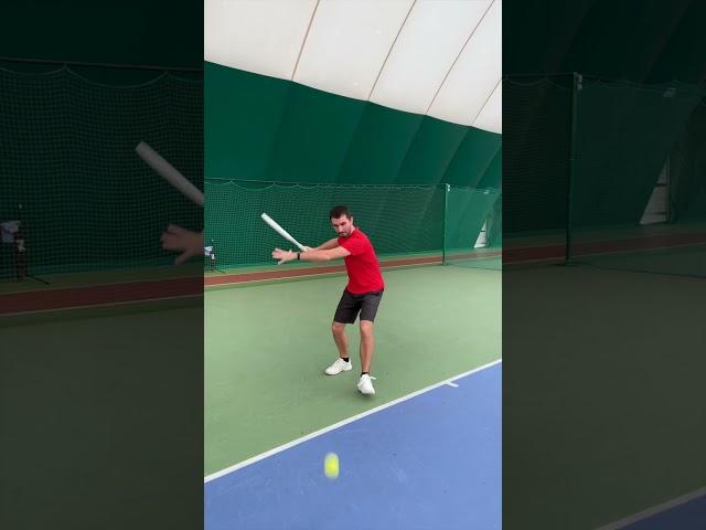 Удар справа замах Большой теннис Forehand