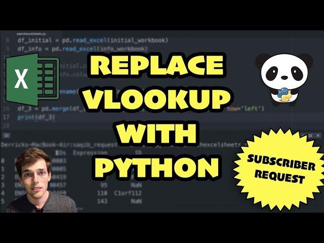 Replace Excel Vlookup with Python - Five Minute Python Scripts