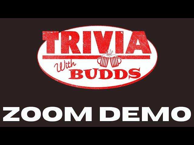 Trivia With Budds Virtual Zoom Entertainment Demo