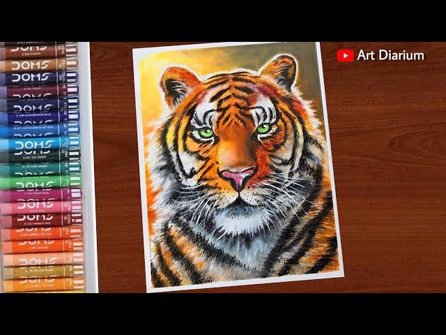 How to Draw a Tiger with Oil Pastels: Step-by-Step Wildlife Art