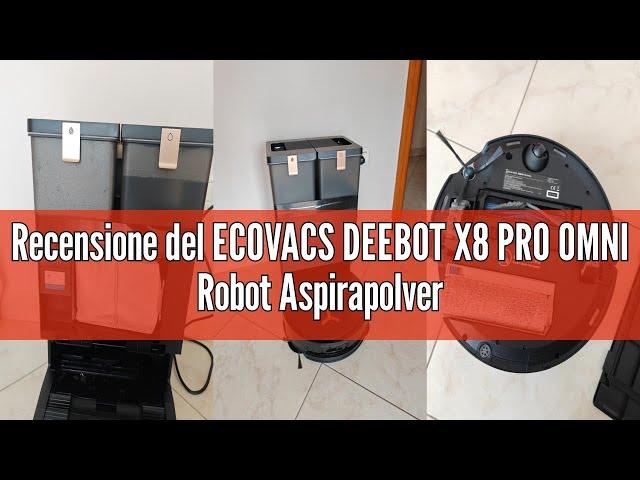 Recensione del ECOVACS DEEBOT X8 PRO OMNI Robot Aspirapolvere Lavapavimenti, 18000Pa, Tecnologia di