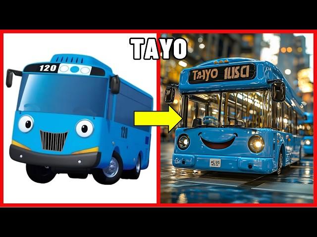  Tayo The Little Bus Characters IN REAL LIFE 2024  Guess Characters by Their Voice 