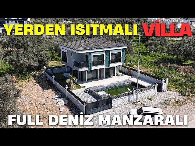 Didim Akbük’te Yerden Isıtmalı Full Deniz Manzaralı Tam Müstakil Villa