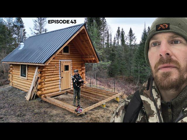 Cabin Porch, Sauna Foundation |EP43| Log Cabin Build on Off-Grid Homestead