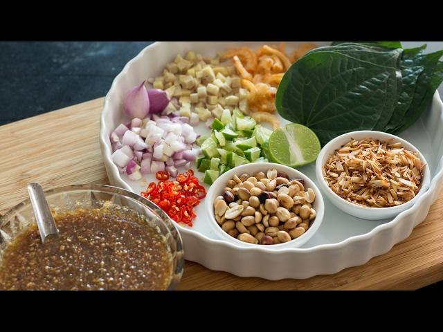 Miang Kham (Wild Betel Leaf Wrap) - Hot Thai Kitchen! เมี่ยงคำ