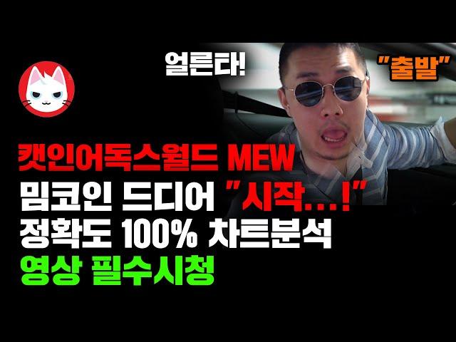 캣인어독스월드 MEW [긴급] 밈코인 곧 "출발합니다" 정확도 100% 차트분석, 영상 필수시청...! #코인시황