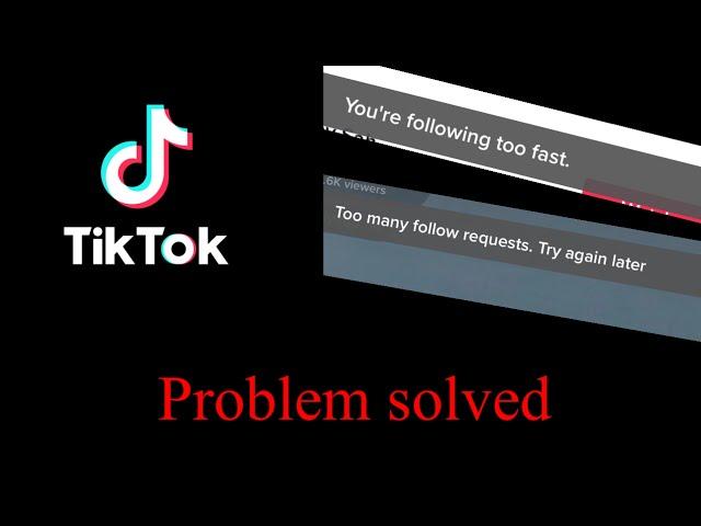 how to fix you are following to fast on  tiktok | full video tutorial
