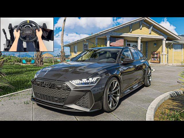 1100HP Audi RS6 Avant | The Crew Motorfest | Steering Wheel Gameplay