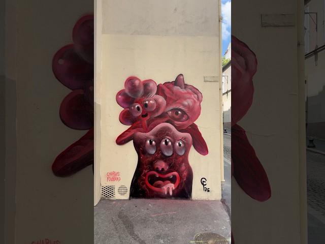 ️ by Charles Foussard - Paris, France. #streetart #graffiti #mural #shorts