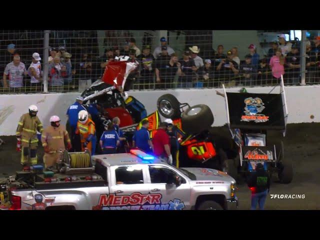 Wayne Johnson Crash 2024 Kubota High Limit Racing at Texas Motor Speedway