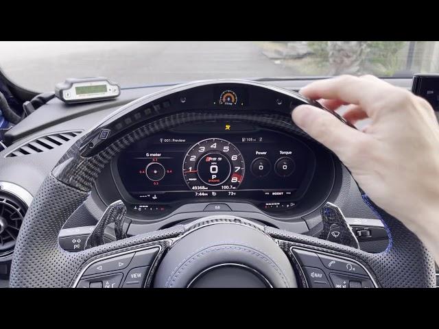 Carbon Fiber Steering Wheel With LED Operation- on our 2018 RS3