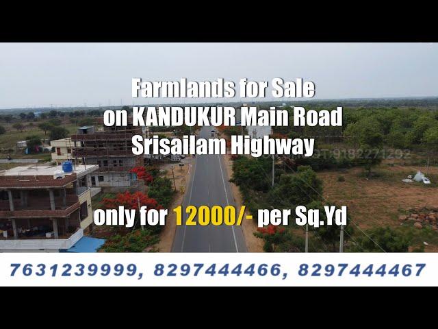 FARMLANDS for Sale @ KANDUKUR Main Road on SRISAILAM HIGHWAY l Spot Registration