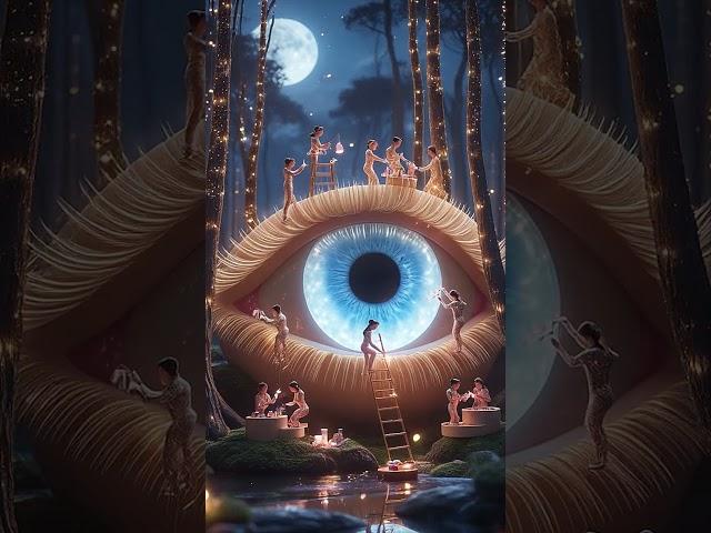 ️ "The Glowing Eyelash Forest: A Surreal World of Lash Perfection! "