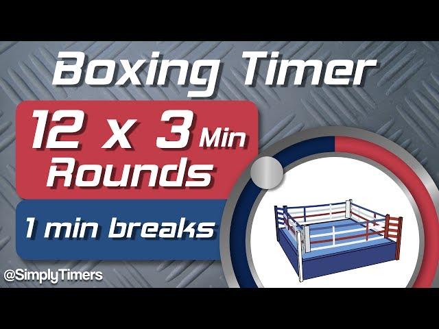 12 Round Boxing Match / Training Timer - 12 x 3min with 1 min Breaks