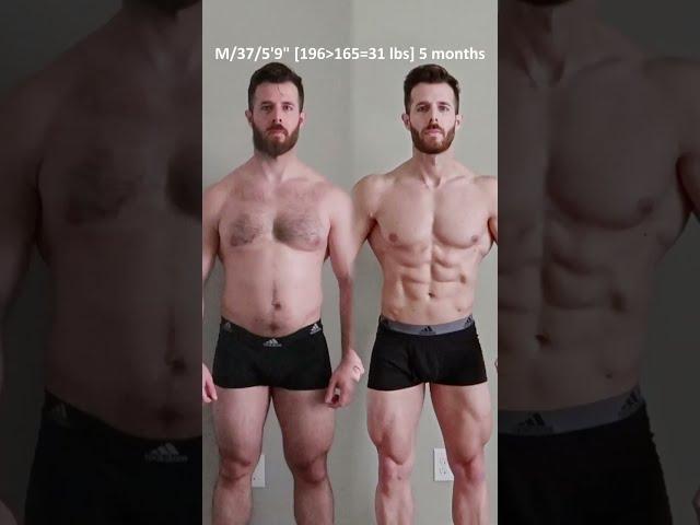 31lb Fat Loss Transformation Time Lapse