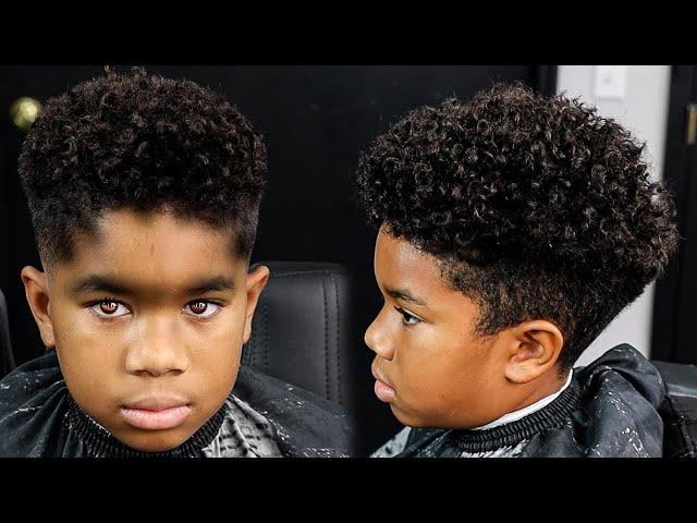 BACK 2 SCHOOL HAIRCUT/ MID FADE/ CURL SPONGE / HAIRCUT TUTORIAL