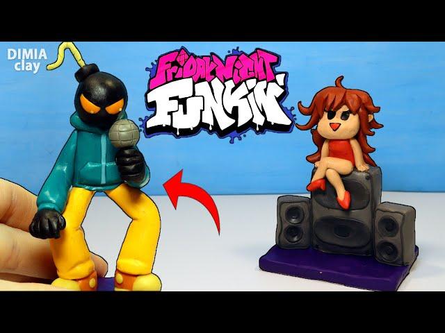 WHITTY and GIRLFRIEND from the game Friday Night Funkin (FNF) of plasticine | Dimia clay