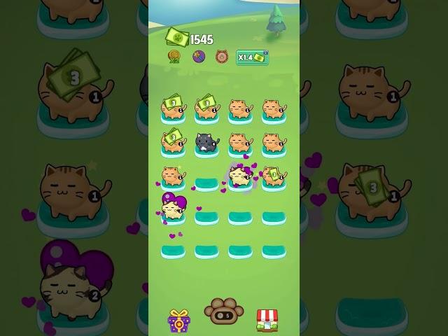 idle merge meow Gameplay | Android Casual Game