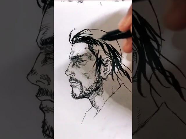 How to Draw Inking Hair like Inoue Takehiko of Vagabond