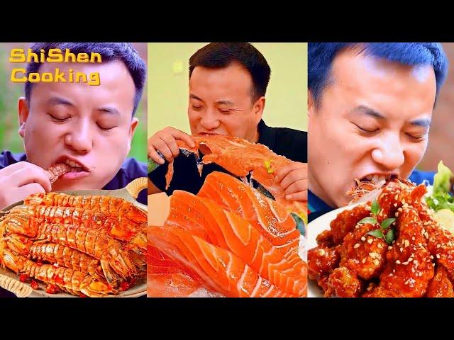 Village Funny Mukbang | Grilled Stone Food | Chinese Spicy BBQ Collection