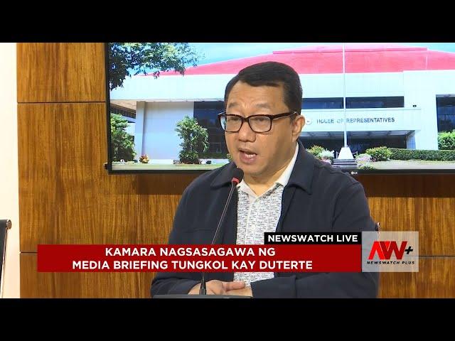 Kamara nagsasagawa ng media briefing tungkol kay Duterte | NewsWatch Live