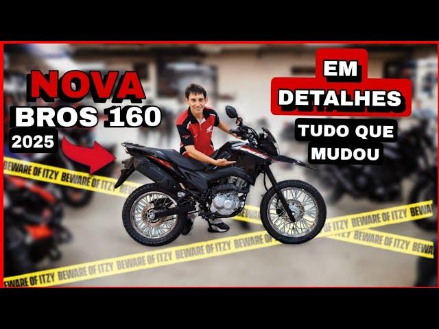 BROS 160 CBS PRETA 2025 TUDO O QUE MUDOU.