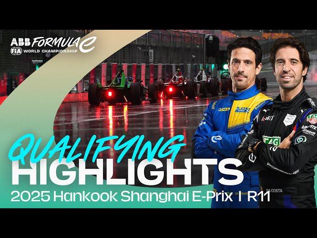 Wet and Wild Qualifying in Shanghai ️ | 2025 Hankook Shanghai E-Prix Round 11 Qualifying Highlights