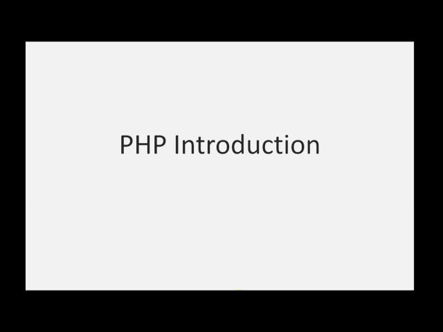 PHP Introduction - PHP Tutorial for Beginner