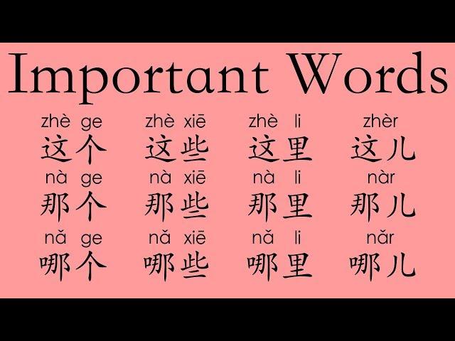 Learn Chinese Vocabulary: 这zhè—this; 那nà—that; 哪nǎ—which & MORE