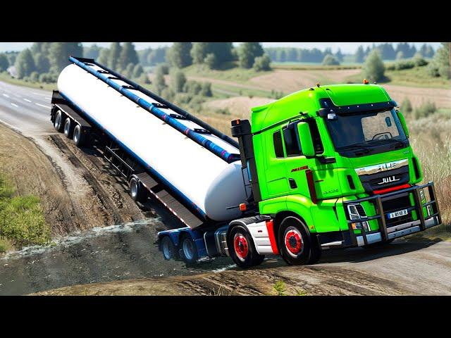 Cars vs Ditch Trap x Giant Bulge x Low Pipeline ▶️ BeamNG Drive