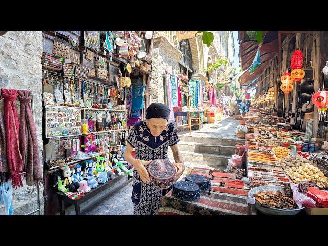 Old Grandma Rose Traveling and Shopping in Ancient Bazaar & Cooking