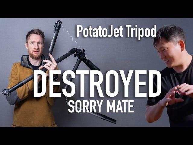 I Destroyed PotatoJet's Hydraulic Tripod | Tribex Durability Test