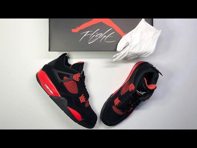 AIR JORDAN 4 Retro "Red Thunder" | UNBOXING, details