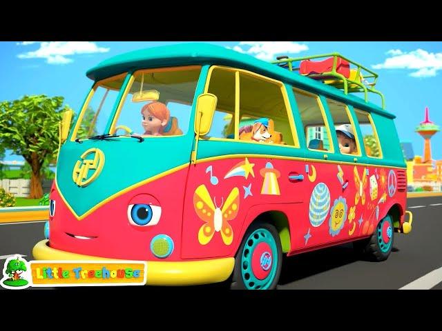 Wheels on the Bus - Summer Camp Ride Song & More Vehicle Cartoons, Rhymes for Kids