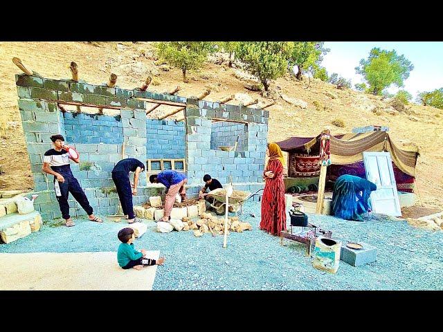 🪨🫕"Amir and family: Building Beautiful Stairs for Our New Home & Taking the Goats to the Pasture"