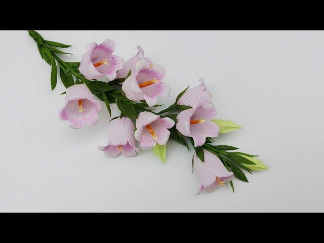 How to make Bellflower from crepe paper / Paper Flower / Góc nhỏ Handmade