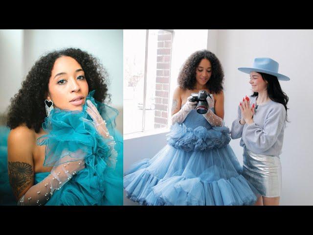 Whimsical Natural Light Studio Photoshoot Behind The Scenes | Using the Canon 5D Mark IV in 2023