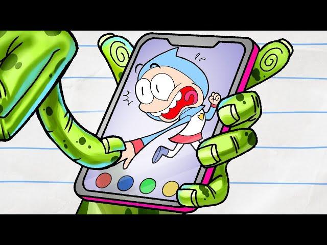 Escape From Zombie Phone! | Boy & Dragon | WildBrain Toons