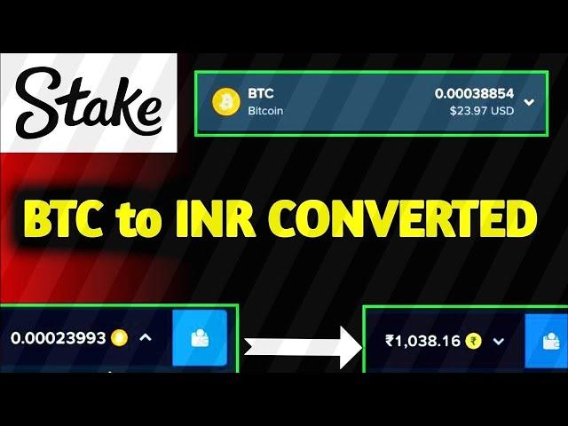 stake btc to inr || stake se btc withdrawal kaise kare