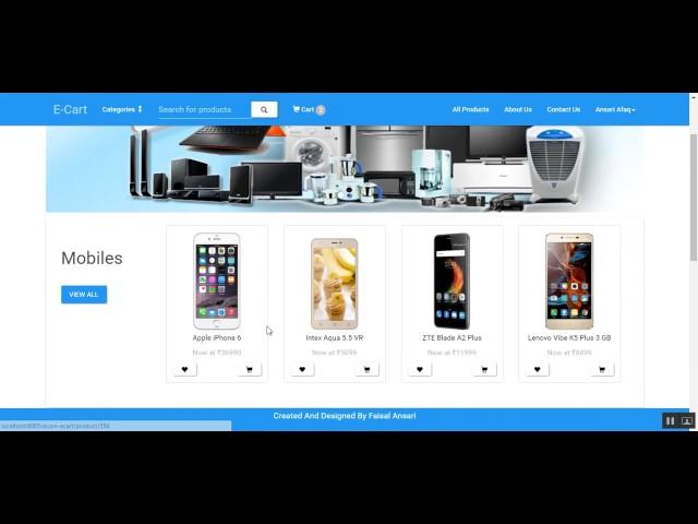 Online Shopping eCommerce Project - E-Cart