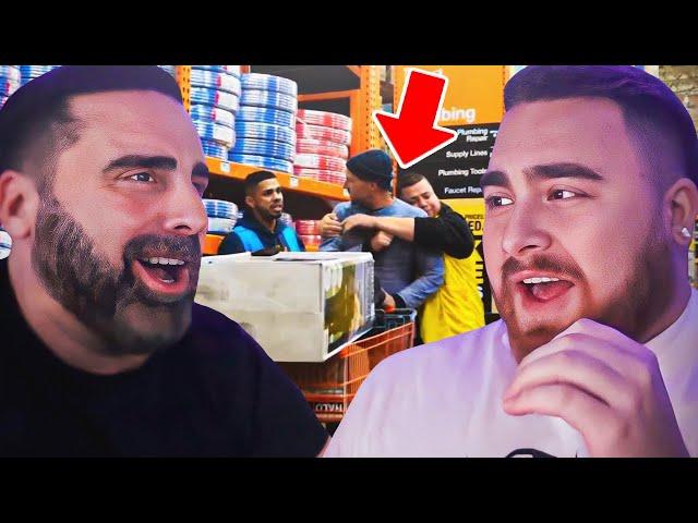 LosPollosTV And His Dad React To MyHouseIsDirty Prank Strangers At Home Depot