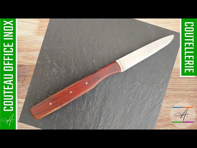 Fabriquer un couteau en inox Z40 et bois de cocobolo - Coutellerie Artisanale