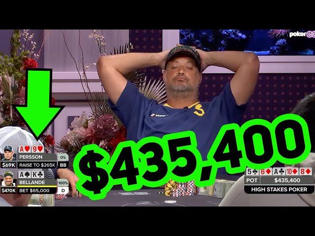 Eric Persson Tries Massive Bluff vs Jean-Robert Bellande in $435,400 Pot on High Stakes Poker