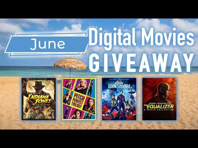 Digital Movie Codes Giveaway - Summer Edition | June 2024 ️