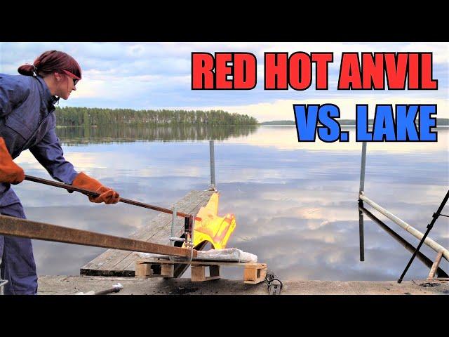 Dropping Red Hot Anvil In a Lake! 2000°F / 1100°C | 50 KG