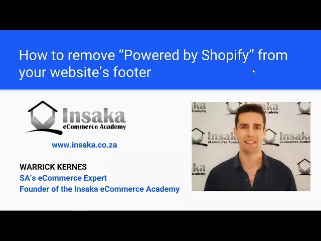 How to remove Powered By Shopify from website Footer